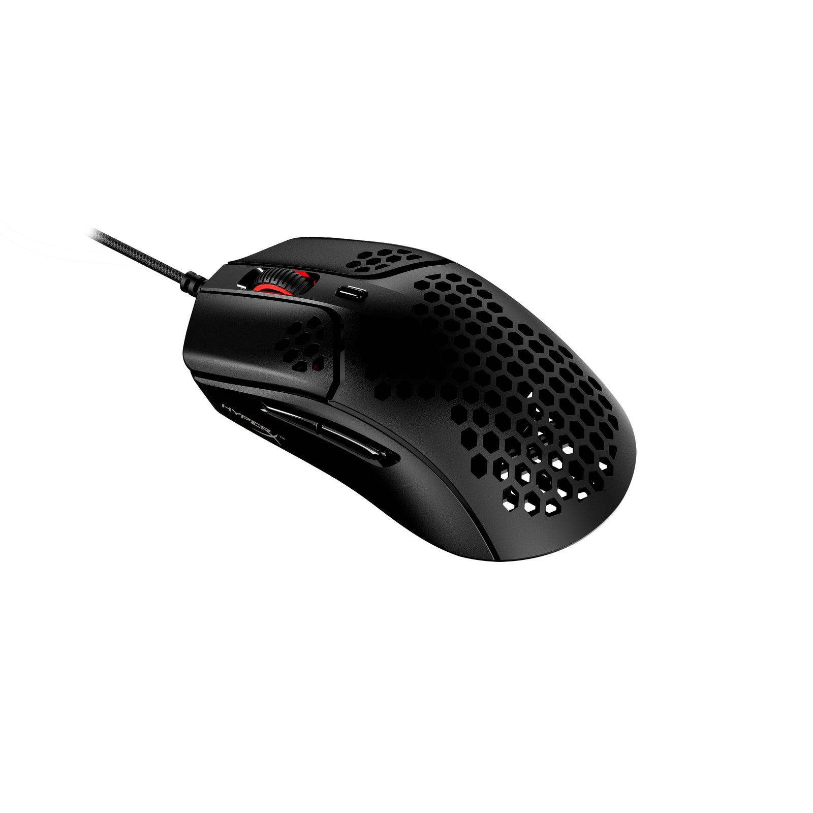 HyperX Pulsefire Haste Black Gaming Mouse Back Angled View
